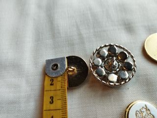 ANTIGUOS BOTONES METALICOS 3  BOTON JOYA STRASS