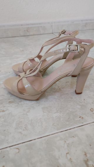 Sandalias Peccas Piel Beige Talla 36