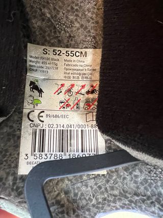 Casco equitación Fouganza 100 Negro