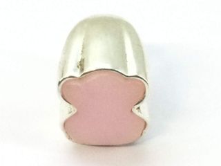 Plata 925mm con piedra rosa