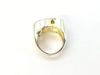 Plata 925mm con piedra rosa