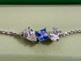 Pulsera Swarovski Azul y Plateada, nueva 