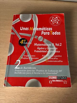 Libros unas matemáticas para todos 