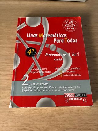 Libros unas matemáticas para todos 