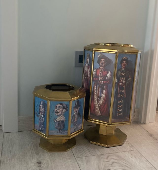 Maceteros latón gigantes cabezudos grande 48 alto