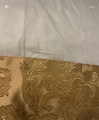 Completo letto beige e oro matrimoniale