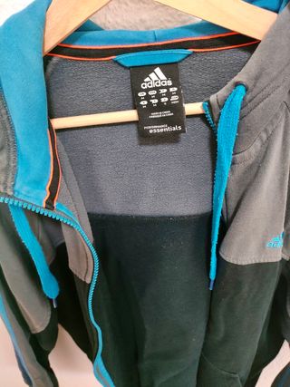 Sudadera Adidas Gris y Azul