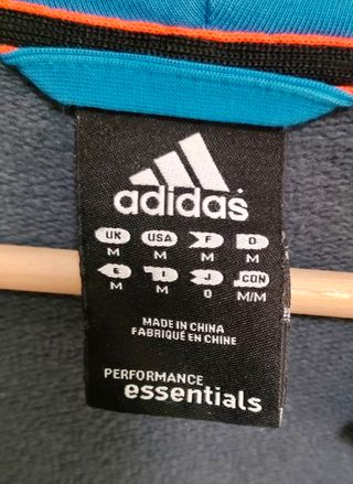 Sudadera Adidas Gris y Azul