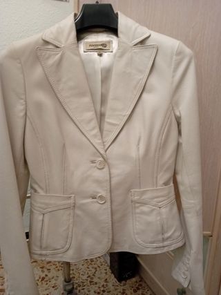 Chaqueta de piel FORMUL blanca