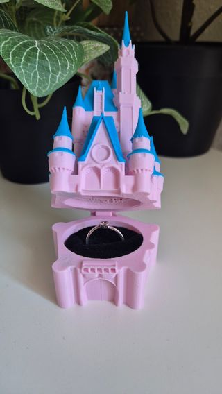Caja Anillo Compromiso Castillo Cenicienta
