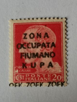 Francobolli rari Zona Occupata Fiumano Kupa