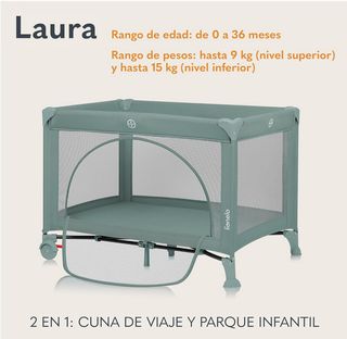 Cuna de viaje LIONELO LAURA 2 en 1
