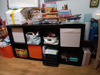 Estantería Kallax Ikea Negra-Marrón