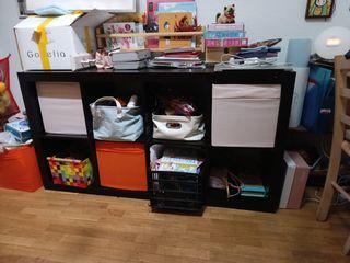 Estantería Kallax Ikea Negra-Marrón