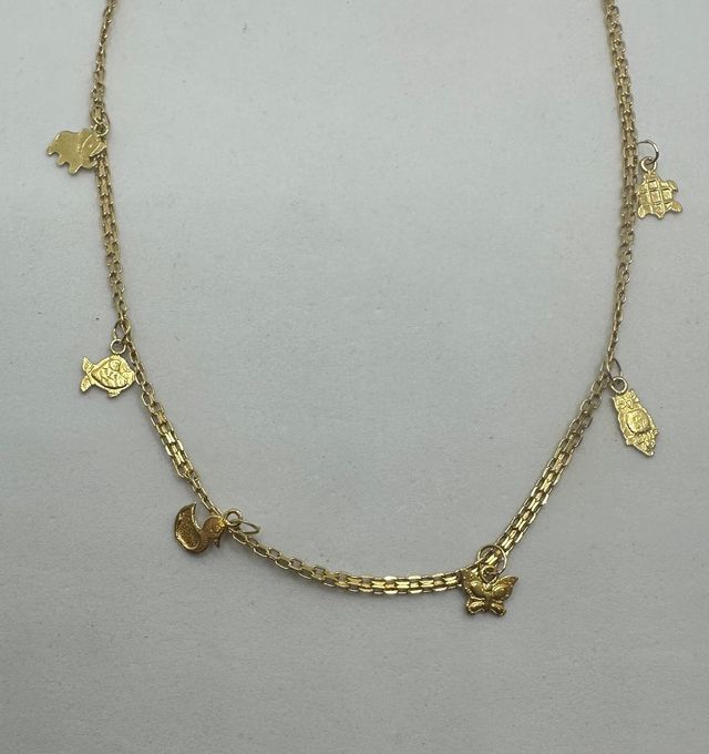 Cadena Bismark de oro de 18k, 6.79 g, 41 cm.