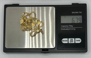 Cadena Bismark de oro de 18k, 6.79 g, 41 cm.