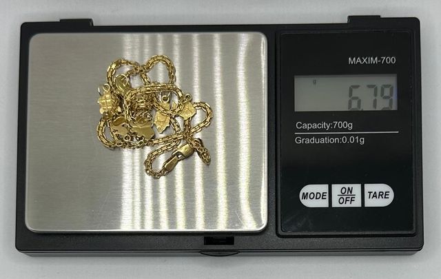 Cadena Bismark de oro de 18k, 6.79 g, 41 cm.