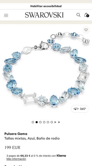 Pulsera Swarovski Cristales Variados, nueva