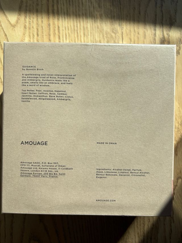 Amouage Guidance