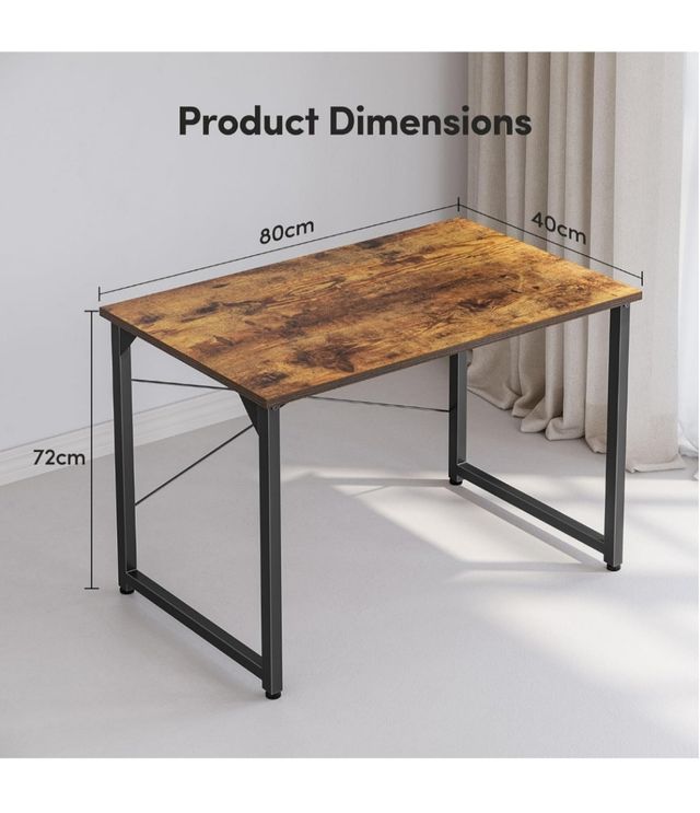 Mesa de madera y metal