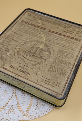 Coppia scatole latta vintage Lazzaroni