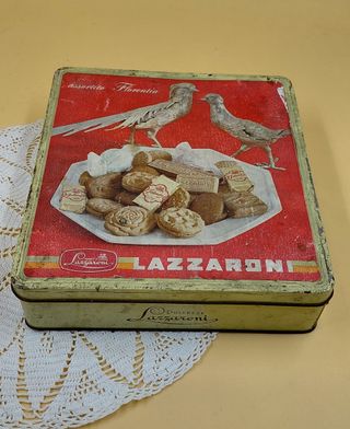 Coppia scatole latta vintage Lazzaroni