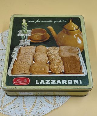 Coppia scatole latta vintage Lazzaroni