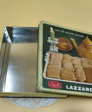 Coppia scatole latta vintage Lazzaroni