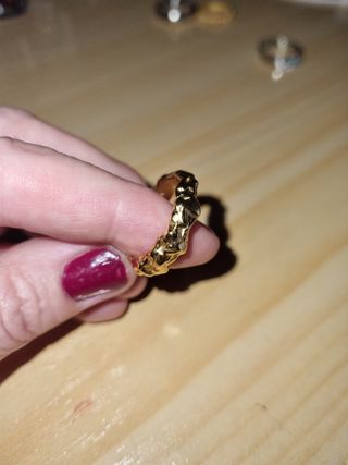 Anillo Parfois Dorado Texturizado