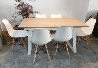 Mesa Nórdica Extensible + (6) sillas Tower. OFERTA