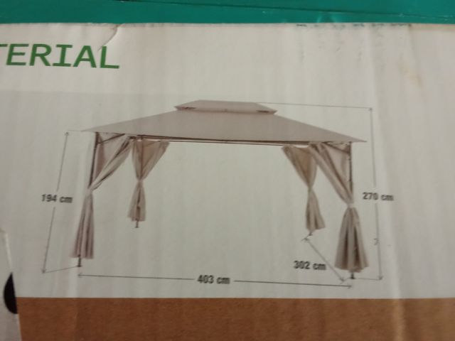 Jaima exterior beige 403x302x270 cm