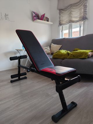 Banco de pesas y abdominales Domyos | Regulable