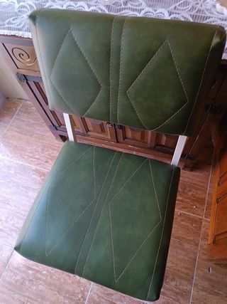6 Sillas Verdes Piel Sintética