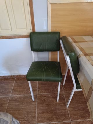 6 Sillas Verdes Piel Sintética