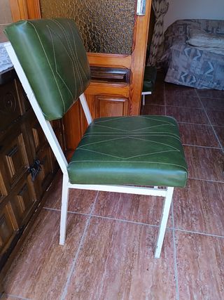 6 Sillas Verdes Piel Sintética