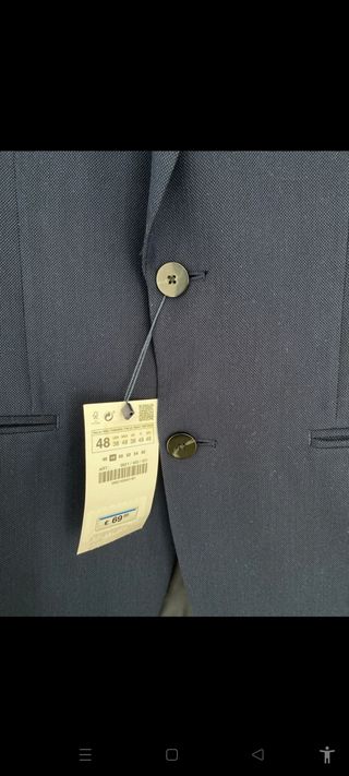 Blazer Zara Azul Marino Talla 48 Nuevo con etiquet