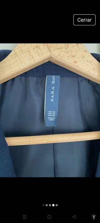 Blazer Zara Azul Marino Talla 48 Nuevo con etiquet