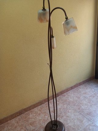 Lámpara de pie vintage 3 luces