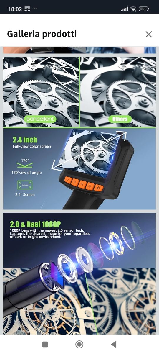 Telecamera Endoscopica con Schermo