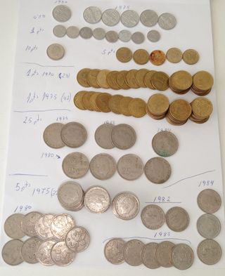 Lote Billetes y monedas Antiguos España y Francia