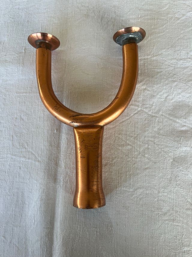 Candelabro de cobre para 2 velas