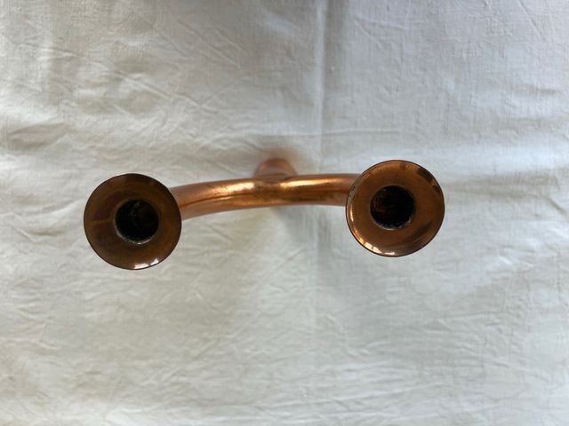 Candelabro de cobre para 2 velas