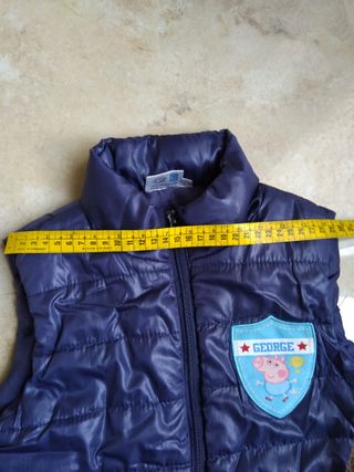 Gilet imbottito blu George con Peppa Pig