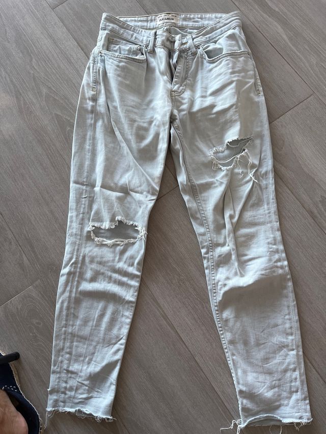 Pull&Bear Vaqueros Rotos Azules