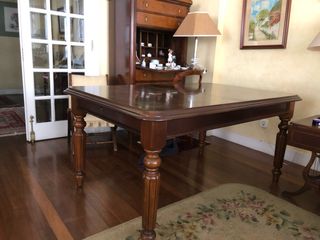 Mesa comedor extensible madera maciza 2m