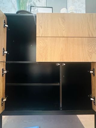 Aparador recibidor madera y metal
