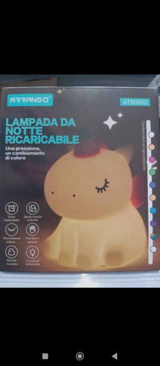 Lampada Notte Unicorno Ricaricabile