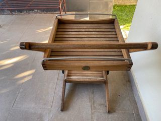 Carrello per bevande in legno di teak