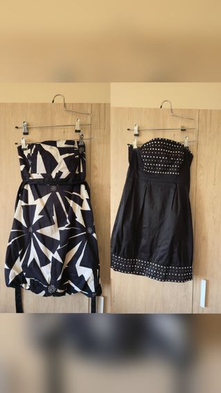 Vestidos blanco y negro (Blanco)