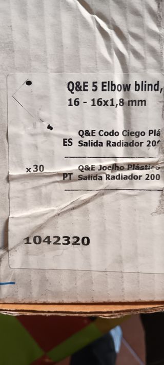 Codo Salida Radiador Uponor 16x1.8